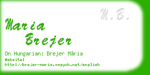 maria brejer business card